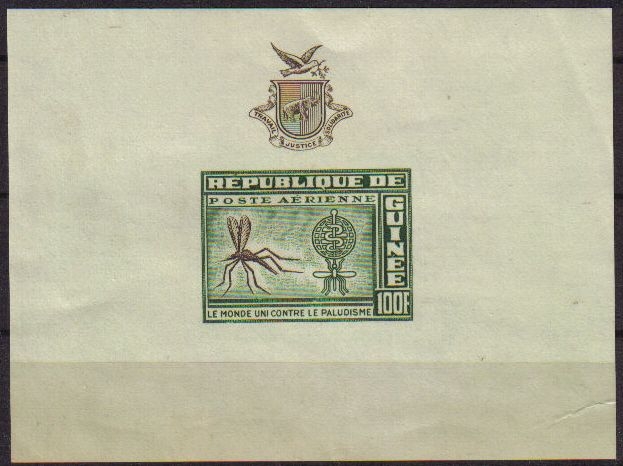z vendido Republica de Guinea 1962 Scott C31 Sello * HB Insectos Mosquito Erradicacion Malaria Correo Aereo Guinée 